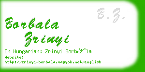 borbala zrinyi business card